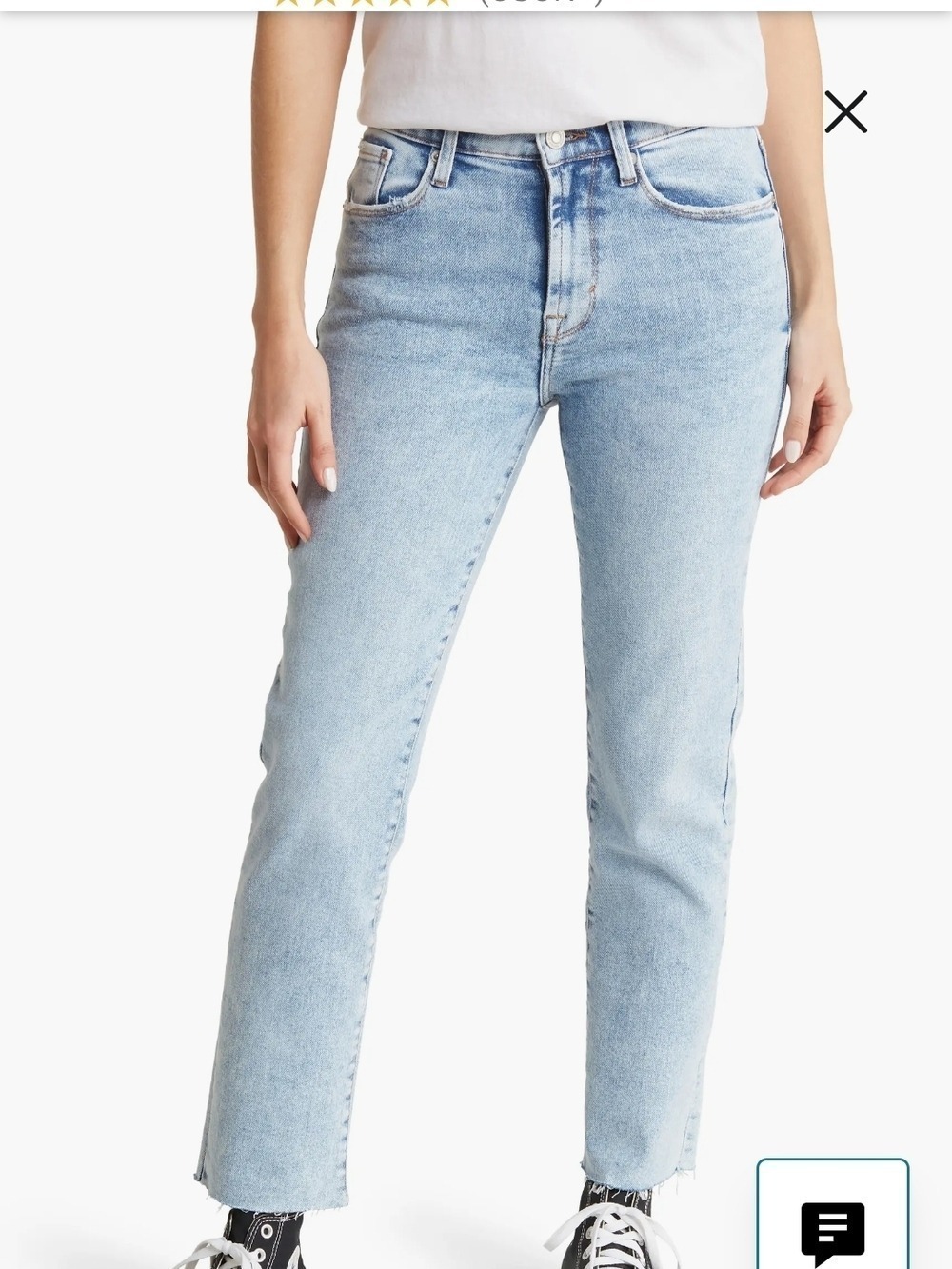Kensie Light Blue Washed Vintage Luxe Straight Leg Jeans